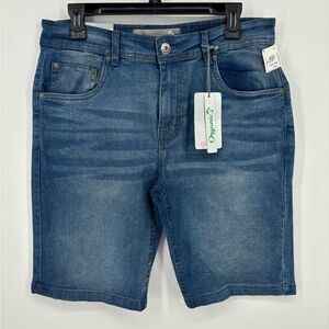 Desert Dunes Men's Slim Fit Denim Shorts Size 32 NWT Blue Stretch Harrison New